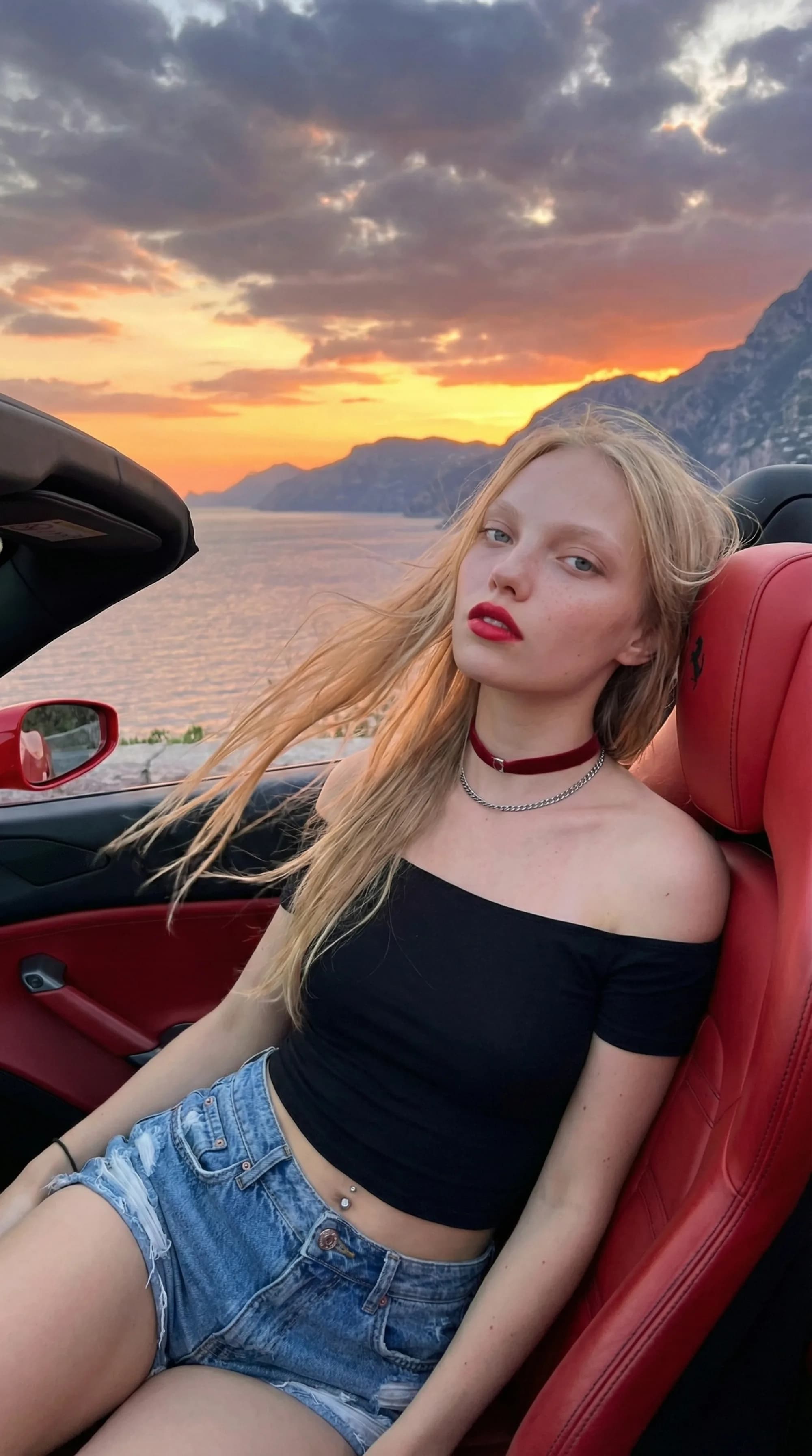 Photoshoot · Ferrari at sunset